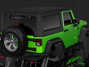 monster truck jeep wrangler rubicon recon 3D Model