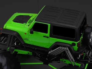 monster truck jeep wrangler rubicon recon 3D Model