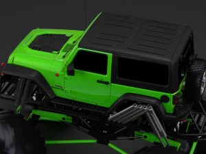 monster truck jeep wrangler rubicon recon 3D Model