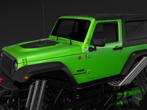 monster truck jeep wrangler rubicon recon 3D Model