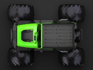 monster truck jeep wrangler rubicon recon 3D Model