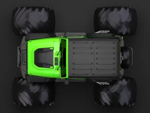 monster truck jeep wrangler rubicon recon 3D Model