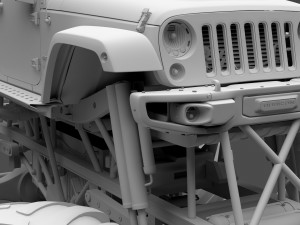 monster truck jeep wrangler rubicon recon 3D Model