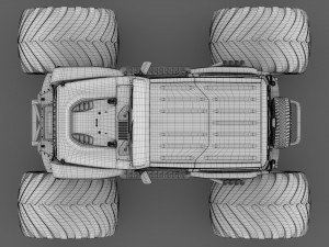 monster truck jeep wrangler rubicon recon 3D Model