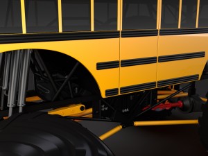 monster truck school bus 3D Model