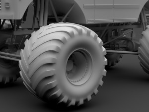 monster truck school bus 3D Model