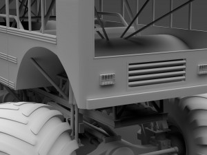 monster truck school bus 3D Model