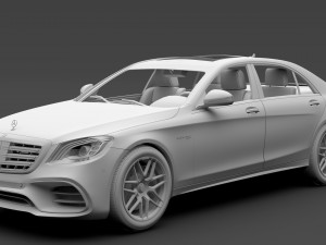 mercedes amg s 63 4matic v222 2018 lang Modelo 3D