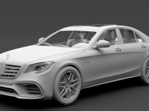 mercedes amg s 63 4matic w222 2018 Modèle 3D