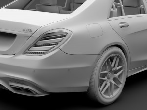 mercedes amg s 63 4matic w222 2018 Modèle 3D