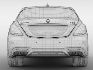 mercedes amg s 63 4matic w222 2018 Modèle 3D