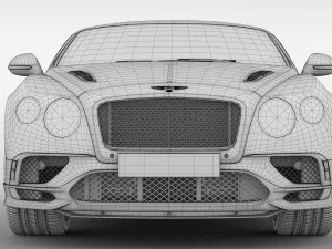 bentley continental gt continental 24 2018 3D Model