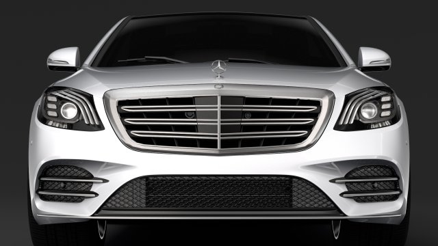 mercedes benz s 560 lang 4matic amg line v222 2018 3D Model .c4d .max .obj .3ds .fbx .stl .blend 