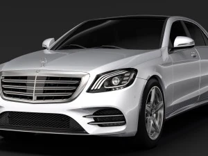 mercedes benz s 560 lang 4matic amg line v222 2018 3D Model