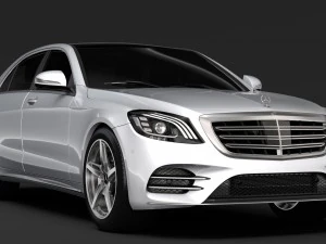 mercedes benz s 560 lang 4matic amg line v222 2018 3D Model