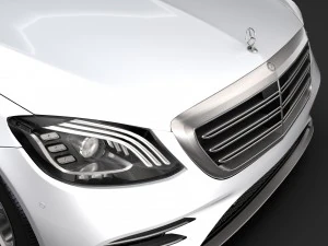 mercedes benz s 560 lang 4matic amg line v222 2018 3D Model