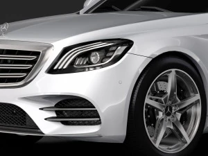 mercedes benz s 560 lang 4matic amg line v222 2018 3D Model