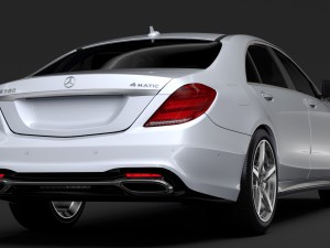mercedes benz s 560 lang 4matic amg line v222 2018 3D Model