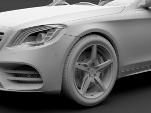 mercedes benz s 560 lang 4matic amg line v222 2018 3D Model
