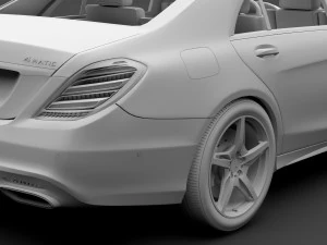 mercedes benz s 560 lang 4matic amg line v222 2018 3D Model