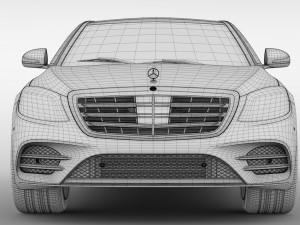mercedes benz s 560 lang 4matic amg line v222 2018 3D Model