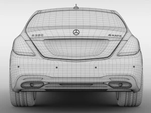 mercedes benz s 560 lang 4matic amg line v222 2018 3D Model