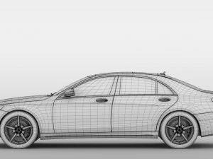 mercedes benz s 560 lang 4matic amg line v222 2018 3D Model