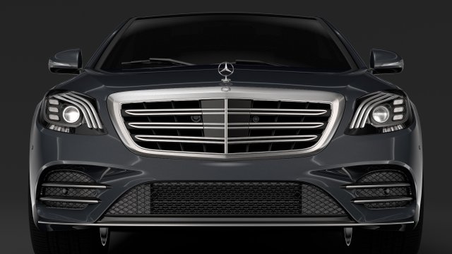 mercedes benz s 350 lang amg line v222 2018 3D Model .c4d .max .obj .3ds .fbx .stl .blend 