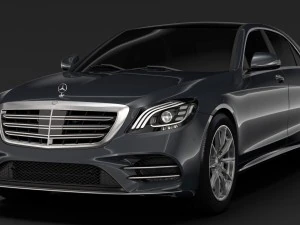 mercedes benz s 350 lang linea amg v222 2018 Modello 3D