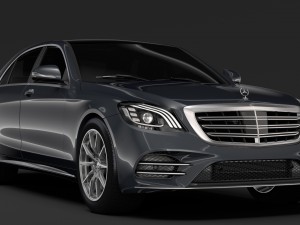 mercedes benz s 350 lang amg line v222 2018 3D Model