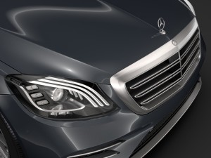 mercedes benz s 350 lang amg line v222 2018 3D Model