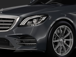mercedes benz s 350 lang amg line v222 2018 3D Model