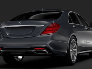 mercedes benz s 350 lang amg line v222 2018 3D Model
