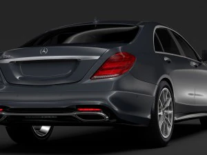 mercedes benz s 350 lang linea amg v222 2018 Modello 3D