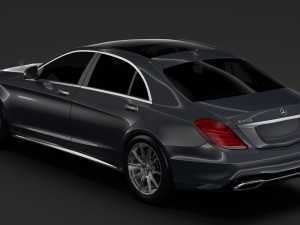 mercedes benz s 350 lang amg line v222 2018 3D Model