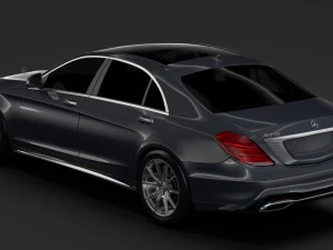 mercedes benz s 350 lang linea amg v222 2018 Modello 3D