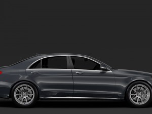 mercedes benz s 350 lang amg line v222 2018 3D Model