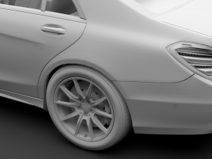 mercedes benz s 350 lang amg line v222 2018 3D Model