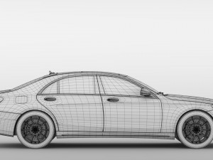 mercedes benz s 350 lang amg line v222 2018 3D Model
