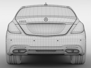 mercedes benz s 350 lang amg line v222 2018 3D Model