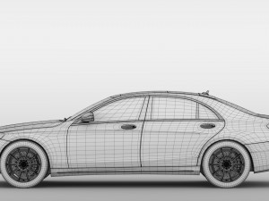 mercedes benz s 350 lang amg line v222 2018 3D Model