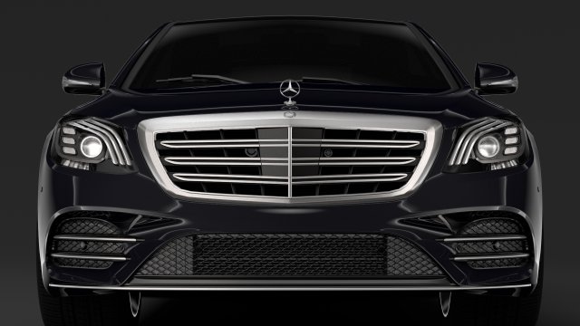 mercedes benz s 560 lang amg line v222 2018 3D 모델 .c4d .max .obj .3ds .fbx .stl .blend 