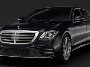 mercedes benz s 560 lang amg line v222 2018 3D 모델