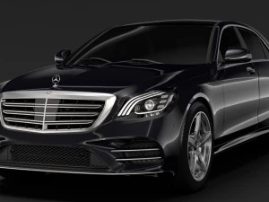 mercedes benz s 560 lang amg line v222 2018 3D Model