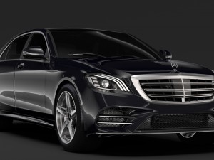 mercedes benz s 560 lang amg line v222 2018 3D 모델