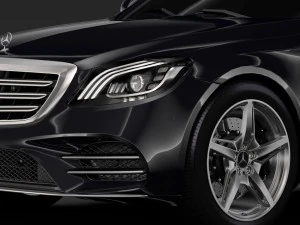 mercedes benz s 560 lang amg line v222 2018 3D Model