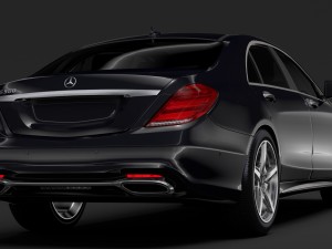 mercedes benz s 560 lang amg line v222 2018 3D 모델