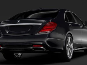 mercedes benz s 560 lang amg line v222 2018 3D Model