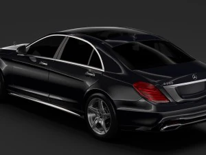 mercedes benz s 560 lang amg line v222 2018 3D Model