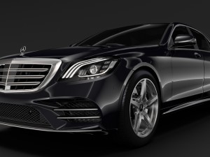 mercedes benz s 560 lang amg line v222 2018 3D 모델